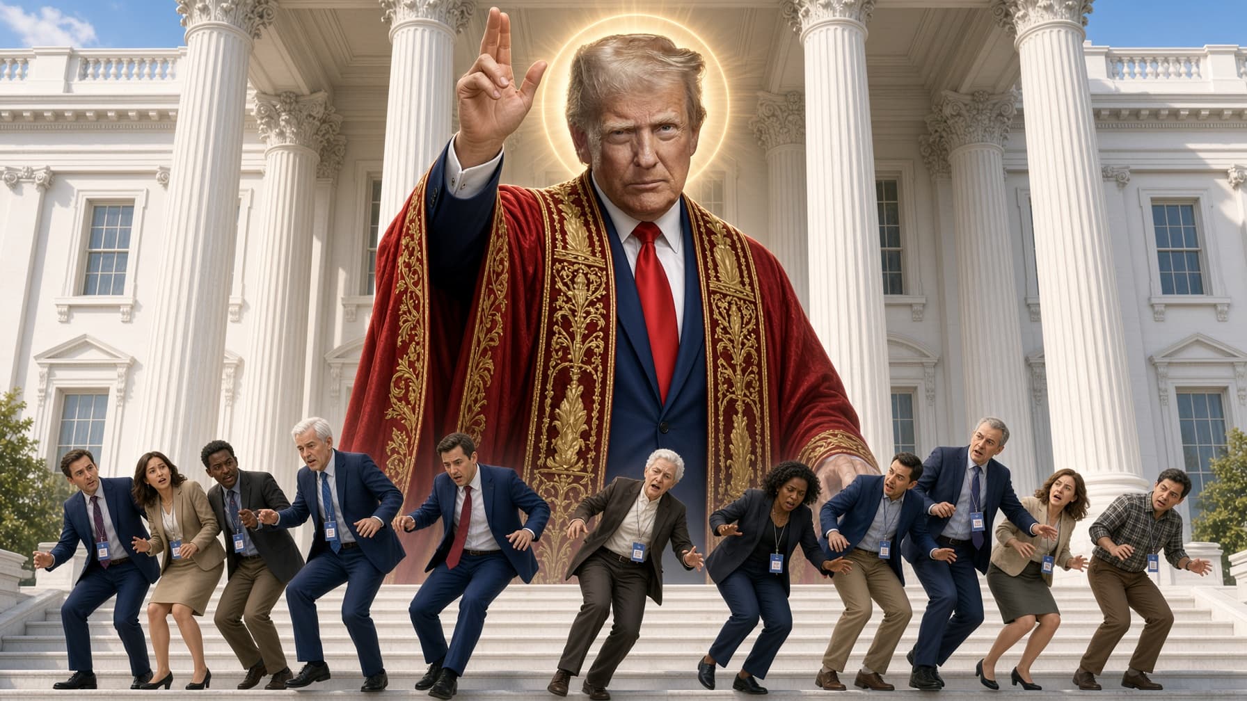 „E de datoria mea” – Trump, autoproclamatul mare preot al Casei Albe, îi interzice pe necredincioși